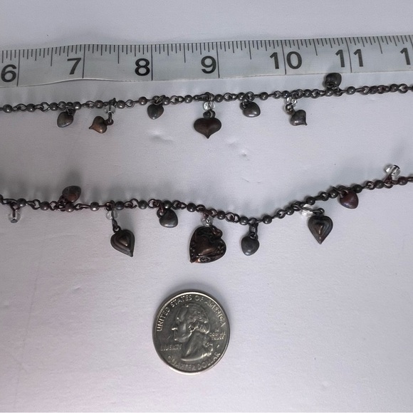 Glam Goth Heart Charm Necklace - Picture 3 of 7